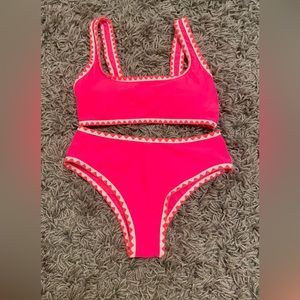 hot pink swimsuit